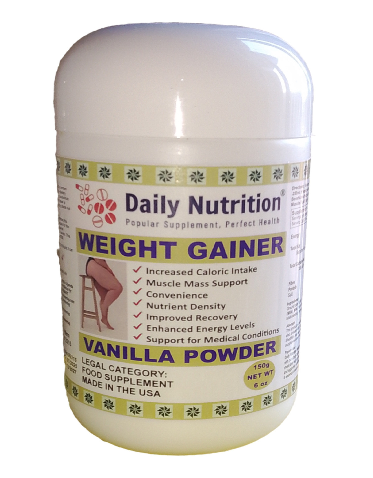 Daily Nutrition Weight Gainer Vanilla Powder 150g