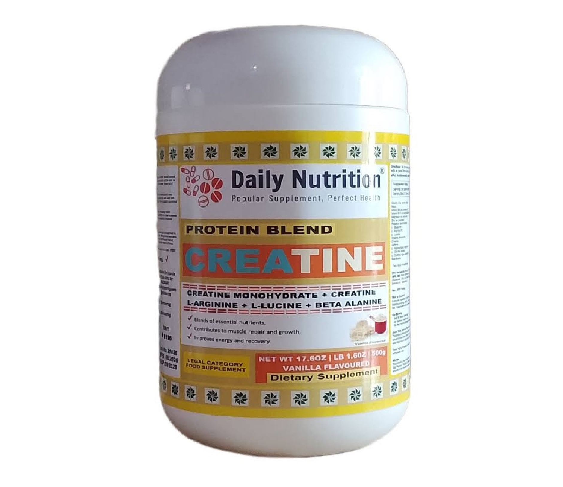 Daily Nutrition Protein Blend Creatine Vanilla Powder